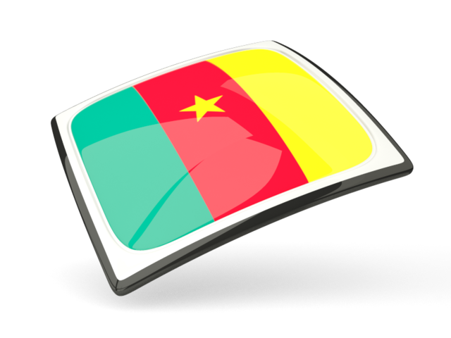 Thin square icon. Download flag icon of Cameroon at PNG format