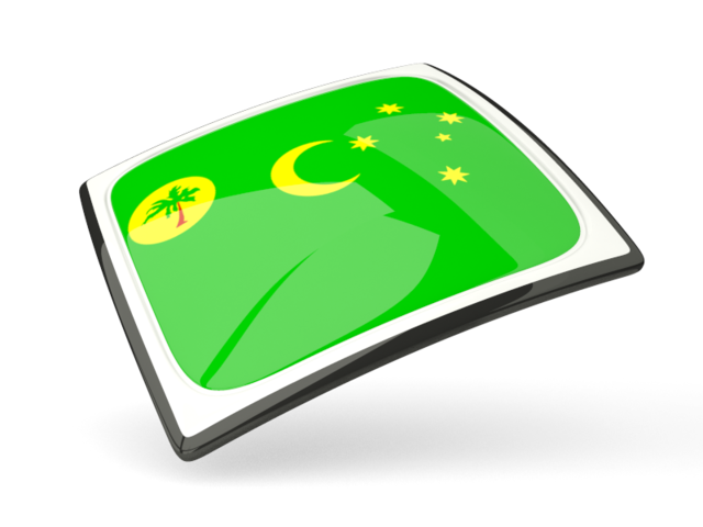 Thin square icon. Download flag icon of Cocos Islands at PNG format