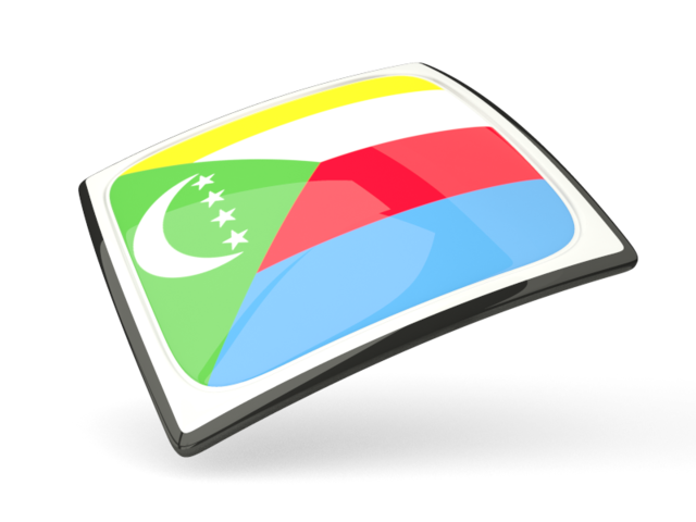 Thin square icon. Download flag icon of Comoros at PNG format