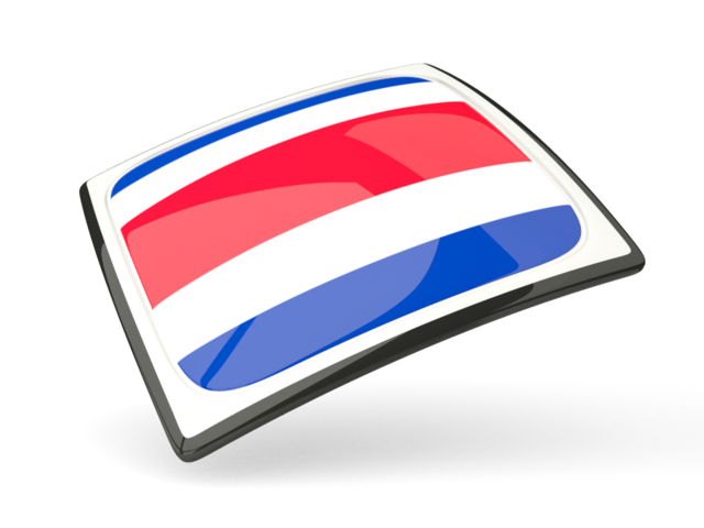 Thin square icon. Download flag icon of Costa Rica at PNG format