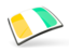 Cote d'Ivoire. Thin square icon. Download icon.