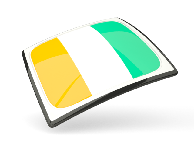 Thin square icon. Download flag icon of Cote d'Ivoire at PNG format