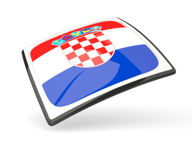 Thin square icon. Download flag icon of Croatia at PNG format