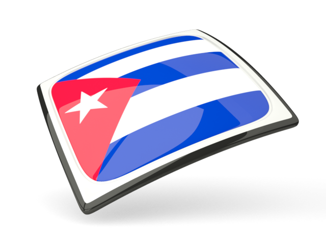 Thin square icon. Download flag icon of Cuba at PNG format