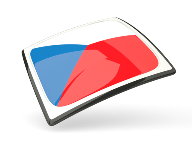 Thin square icon. Download flag icon of Czech Republic at PNG format