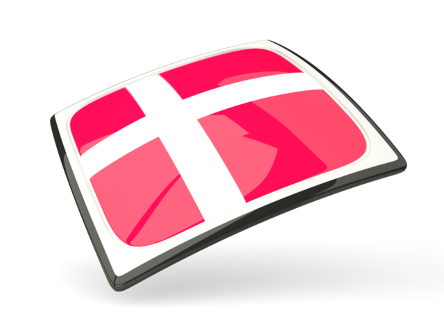 Thin square icon. Download flag icon of Denmark at PNG format