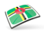Dominica. Thin square icon. Download icon.