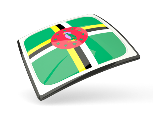 Thin square icon. Download flag icon of Dominica at PNG format