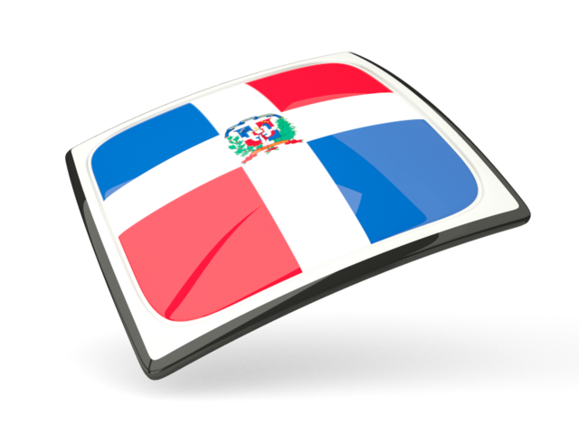 Thin square icon. Download flag icon of Dominican Republic at PNG format