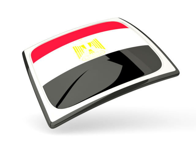 Thin square icon. Download flag icon of Egypt at PNG format