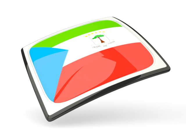 Thin square icon. Download flag icon of Equatorial Guinea at PNG format