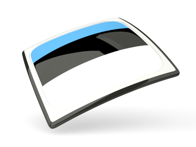Thin square icon. Download flag icon of Estonia at PNG format