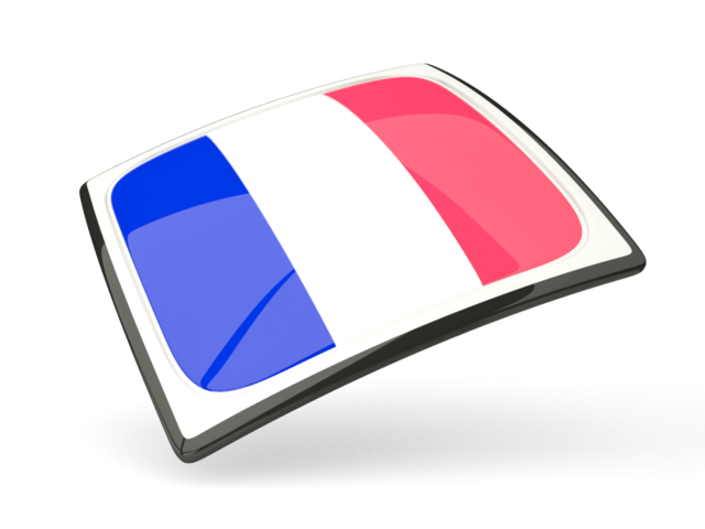 Тонкая квадратная иконка. Скачать флаг. Франция