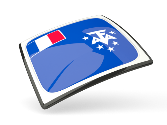 Thin square icon. Download flag icon of French Southern and Antarctic Lands at PNG format