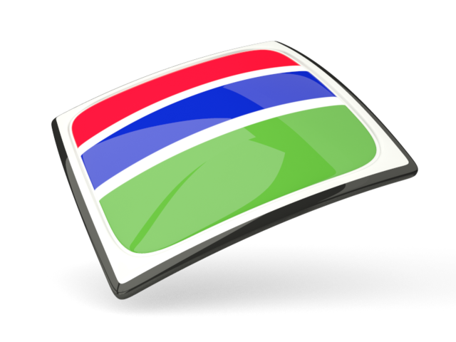 Thin square icon. Download flag icon of Gambia at PNG format