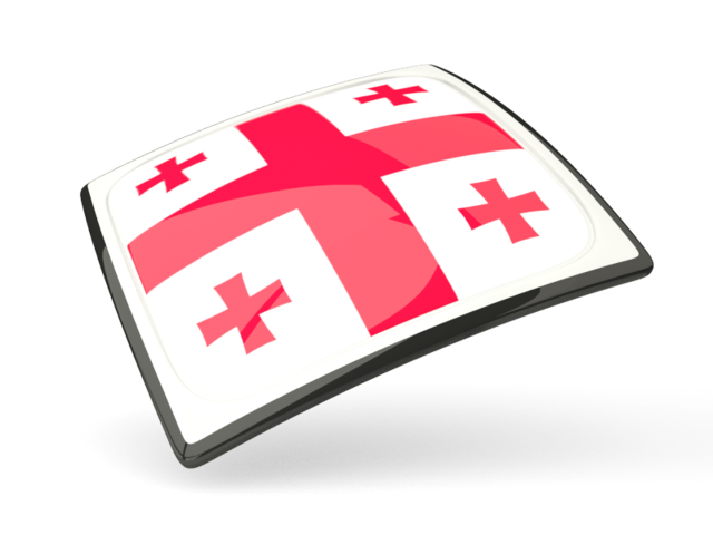 Thin square icon. Download flag icon of Georgia at PNG format