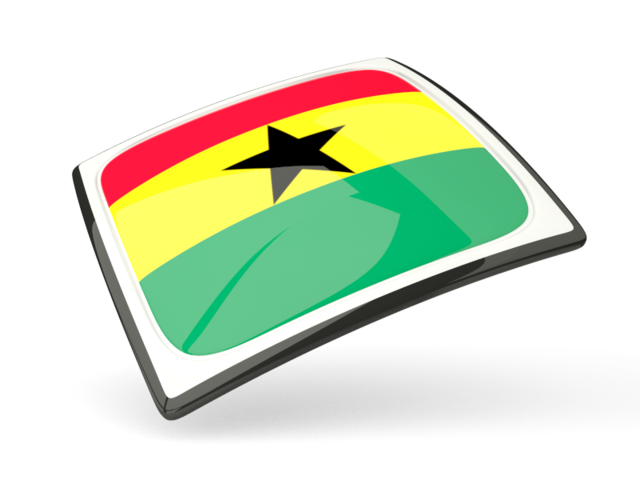 Thin square icon. Download flag icon of Ghana at PNG format