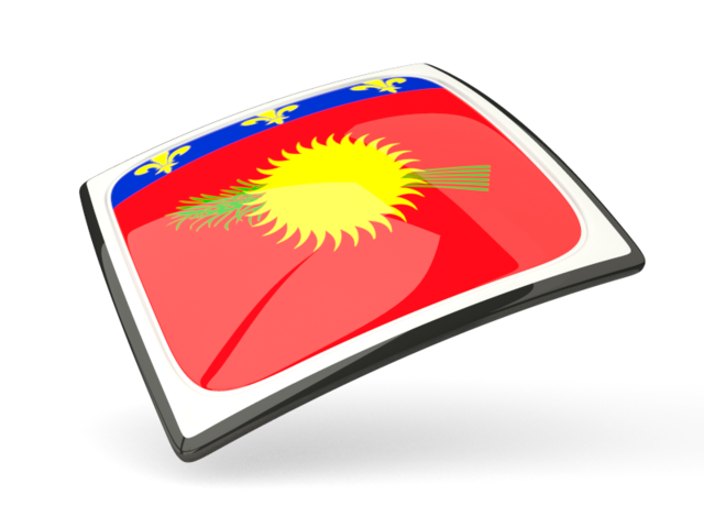 Thin square icon. Download flag icon of Guadeloupe at PNG format