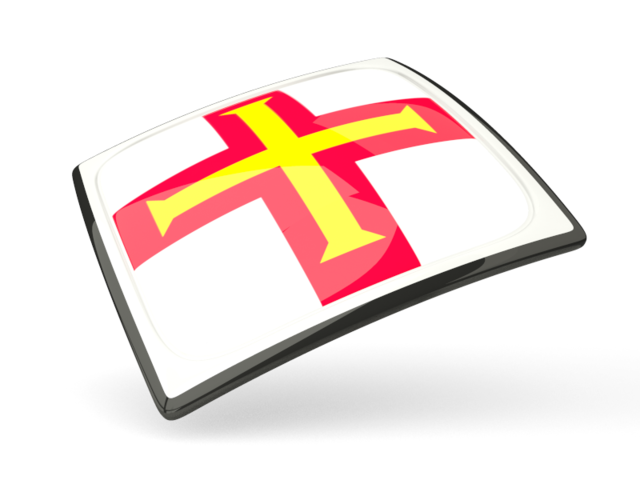 Thin square icon. Download flag icon of Guernsey at PNG format