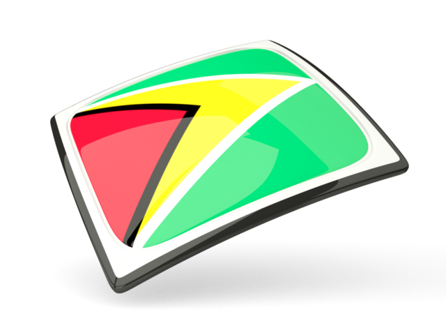 Thin square icon. Download flag icon of Guyana at PNG format