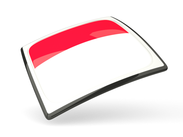 Thin square icon. Download flag icon of Indonesia at PNG format