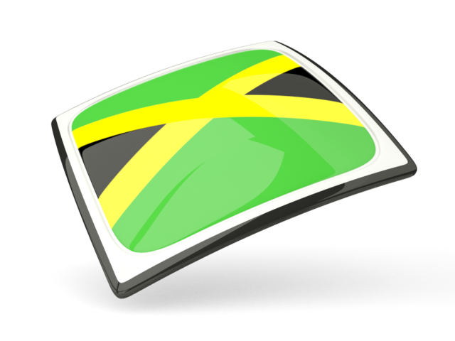 Thin square icon. Download flag icon of Jamaica at PNG format