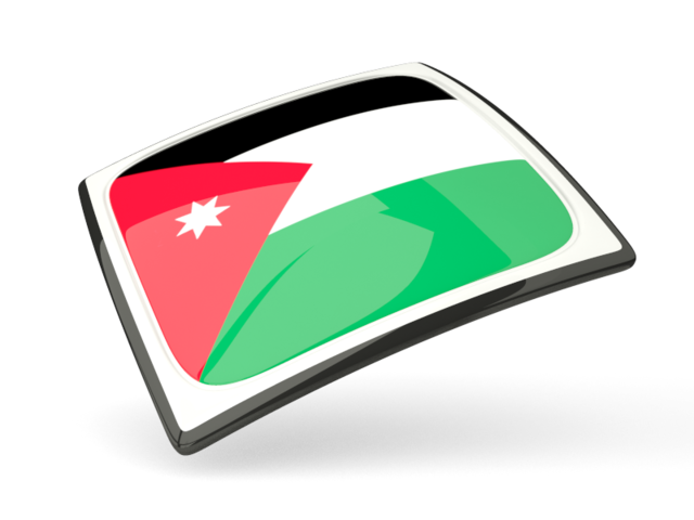 Thin square icon. Download flag icon of Jordan at PNG format