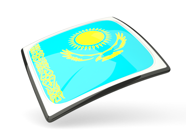 Thin square icon. Download flag icon of Kazakhstan at PNG format