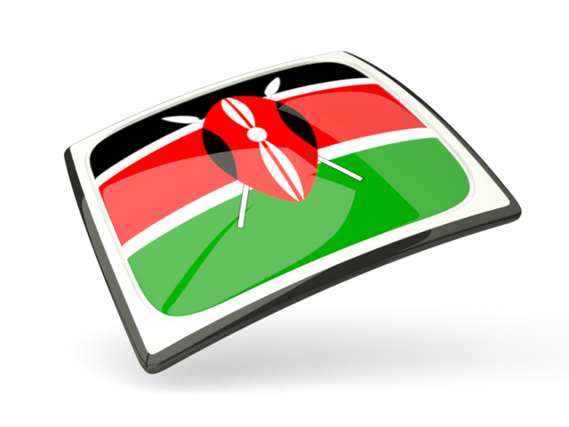 Thin square icon. Download flag icon of Kenya at PNG format