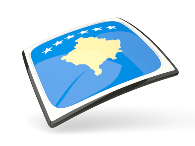 Thin square icon. Download flag icon of Kosovo at PNG format