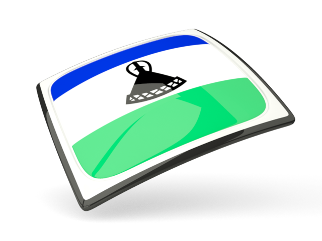 Thin square icon. Download flag icon of Lesotho at PNG format