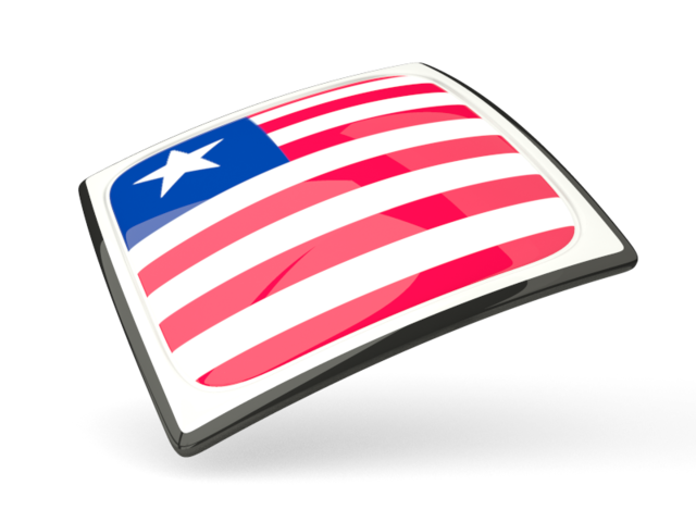 Thin square icon. Download flag icon of Liberia at PNG format