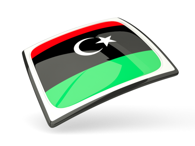 Thin square icon. Download flag icon of Libya at PNG format