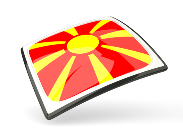 Thin square icon. Download flag icon of Macedonia at PNG format