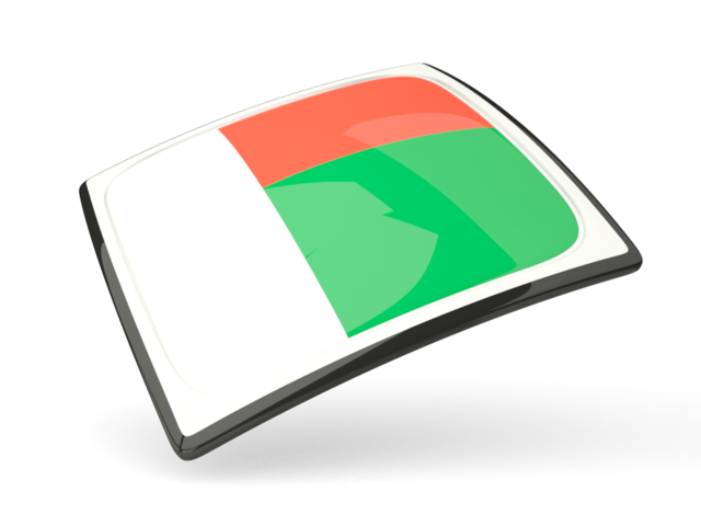 Thin square icon. Download flag icon of Madagascar at PNG format