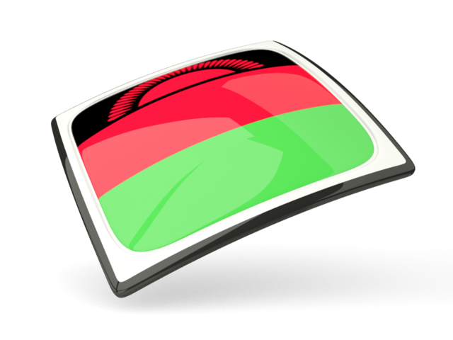 Thin square icon. Download flag icon of Malawi at PNG format