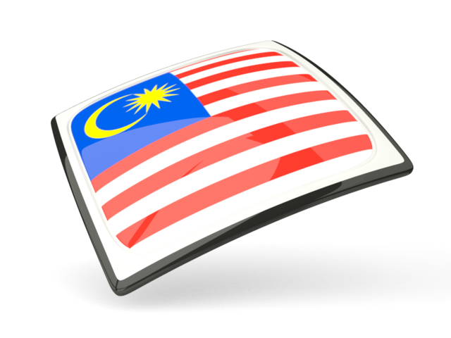 Тонкая квадратная иконка. Скачать флаг. Малайзия