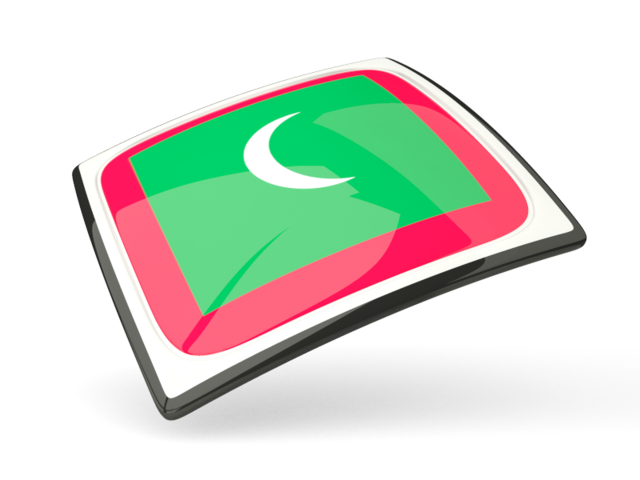 Thin square icon. Download flag icon of Maldives at PNG format