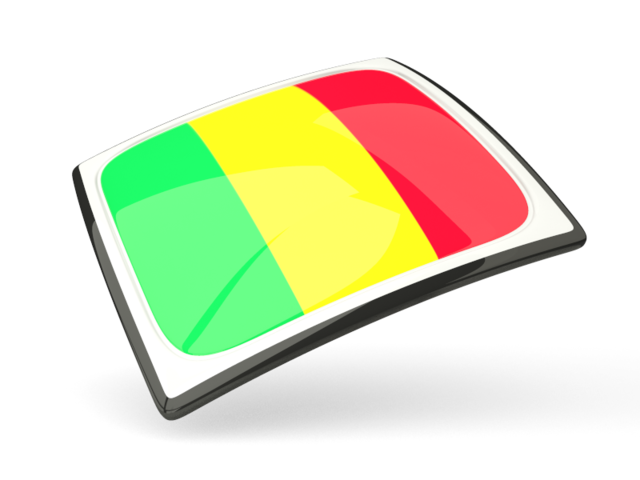 Thin square icon. Download flag icon of Mali at PNG format