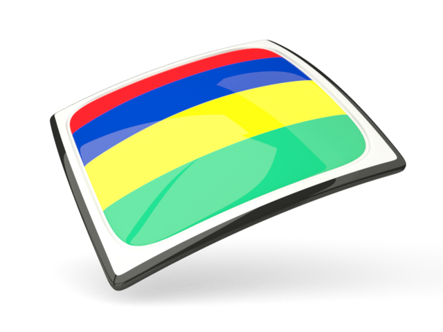 Thin square icon. Download flag icon of Mauritius at PNG format