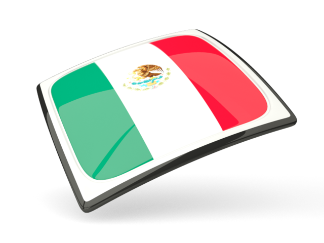 Thin square icon. Download flag icon of Mexico at PNG format