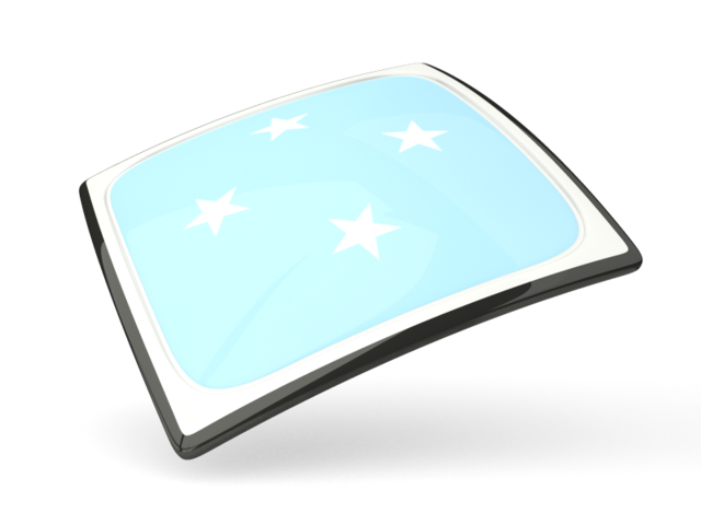 Thin square icon. Download flag icon of Micronesia at PNG format