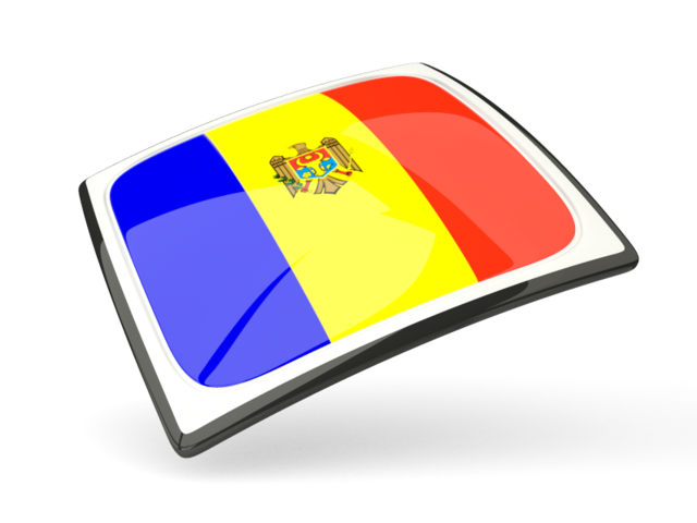 Thin square icon. Download flag icon of Moldova at PNG format