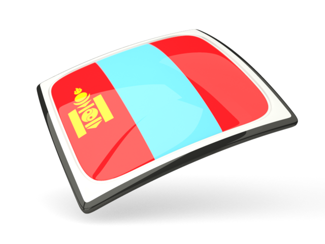 Thin square icon. Download flag icon of Mongolia at PNG format