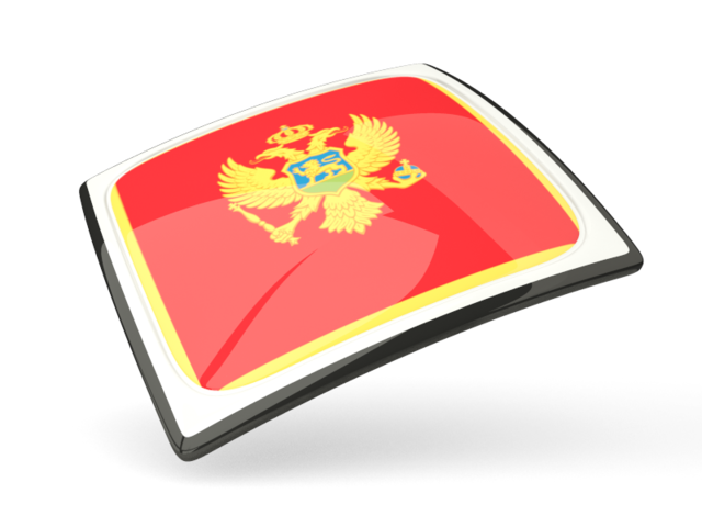 Thin square icon. Download flag icon of Montenegro at PNG format
