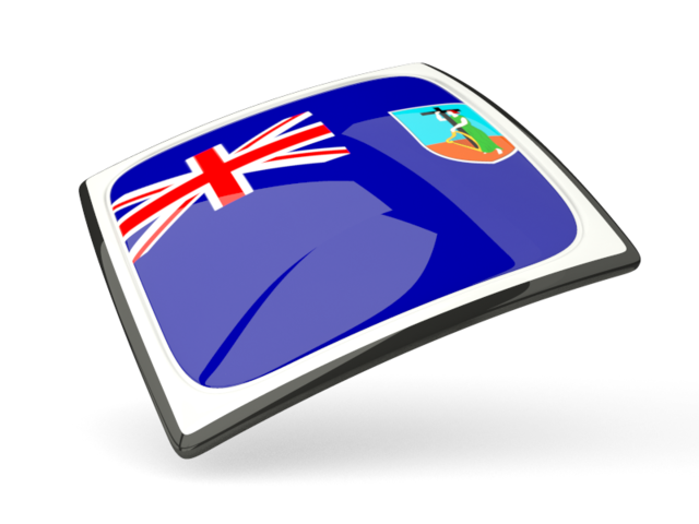 Thin square icon. Download flag icon of Montserrat at PNG format