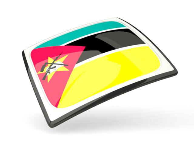 Thin square icon. Download flag icon of Mozambique at PNG format