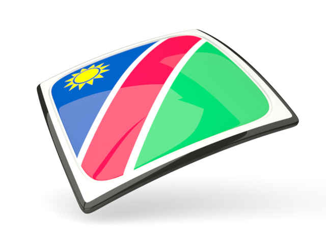 Thin square icon. Download flag icon of Namibia at PNG format