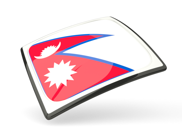 Тонкая квадратная иконка. Скачать флаг. Непал