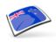 New Zealand. Thin square icon. Download icon.